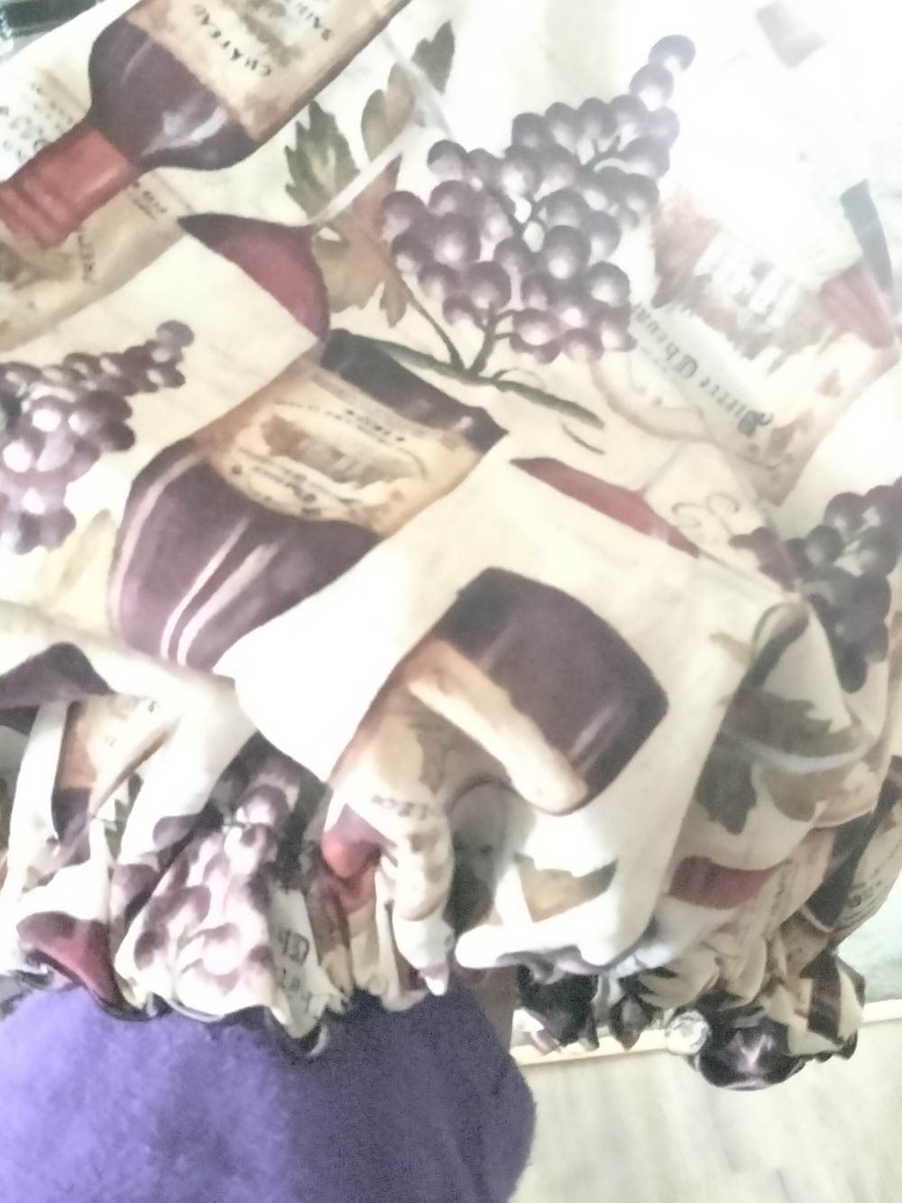 Cream Wine & Grape Sleep  Bonnet - Picture 2 of 6